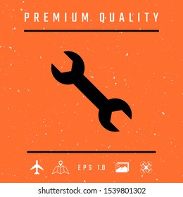 Wrench icon symbol. Graphic elements for your design