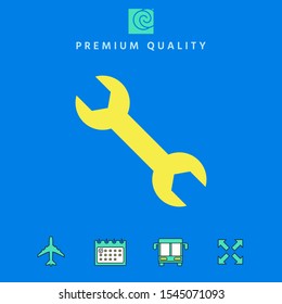 Wrench icon symbol. Graphic elements for your design