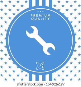 Wrench icon symbol. Graphic elements for your design