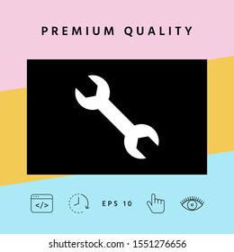 Wrench icon symbol. Graphic elements for your design