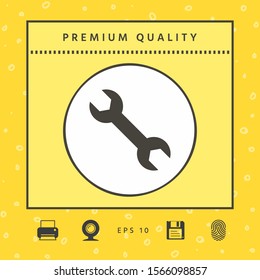 Wrench icon symbol. Graphic elements for your design