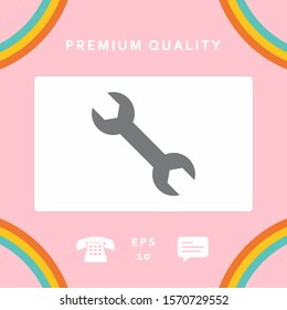 Wrench icon symbol. Graphic elements for your design