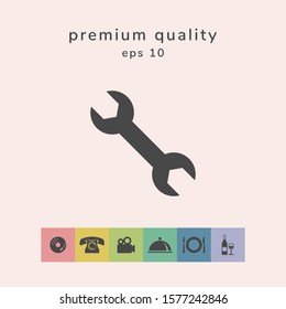 Wrench icon symbol. Graphic elements for your design