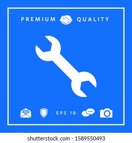 Wrench icon symbol. Graphic elements for your design