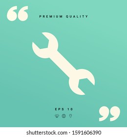 Wrench icon symbol. Graphic elements for your design