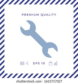 Wrench icon symbol. Graphic elements for your design
