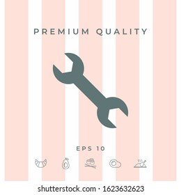 Wrench icon symbol. Graphic elements for your design