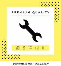 Wrench icon symbol. Graphic elements for your design