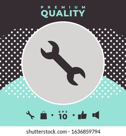 Wrench icon symbol. Graphic elements for your design