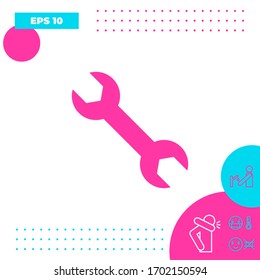 Wrench icon symbol. Graphic elements for your design