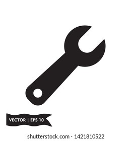 wrench icon symbol sign, logo template, vector, eps 10