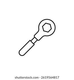 wrench icon. wrench Symbol sign for mobile concept and web design. Vector icon, Logo illustration, Vector graphics