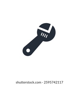 Wrench icon symbol vector sign isolated on white background illustration for graphic and web design