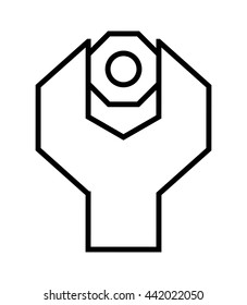 wrench icon. tool design. vector graphic