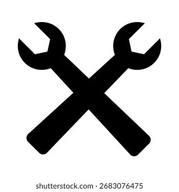 Icono de llave inglesa. Vector de símbolo de herramienta