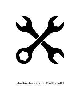 Wrench Icon. Tools, Maintenance or Mechanic Equipment Symbol. Applied for Design Element, Presentation, Website or Apps.