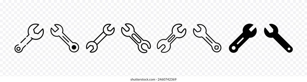 Wrench icon, Tools vector Repair icon. Spanner symbol, Wrench Icon in trendy flat style, Wrench spanner icon screwdriver logo. Maintain gear wrench mechanic pictogram symbol