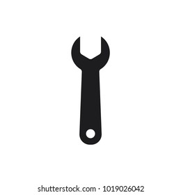 wrench icon in trendy flat style 
