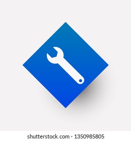 wrench icon in trendy flat style isolated on background. wrench icon page symbol for your web site design wrench icon logo, app, UI , on white background Vector.