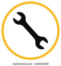 Wrench Icon in trendy flat style isolated on grey background. Spanner symbol for your web site design, logo, app, UI. Vector illustration, EPS10.