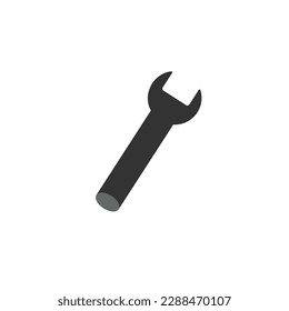 wrench icon, in trendy flat style isolated on grey background. vector illustration.