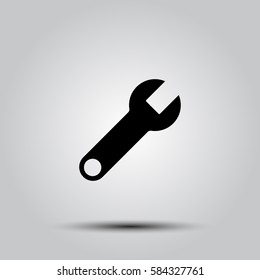 Wrench Icon in trendy flat style isolated on white background. Spanner symbol for your web site design, logo, app, UI. Vector illustration, EPS10.