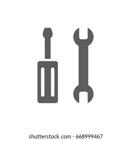 Wrench icon in trendy flat style isolated on white background. Symbol for your web site design, logo, app, UI. Vector illustration, EPS