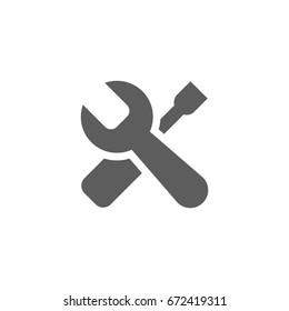 Wrench icon in trendy flat style isolated on white background. Symbol for your web site design, logo, app, UI. Vector illustration, EPS