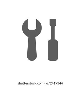 Wrench icon in trendy flat style isolated on white background. Symbol for your web site design, logo, app, UI. Vector illustration, EPS