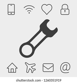 wrench icon vector