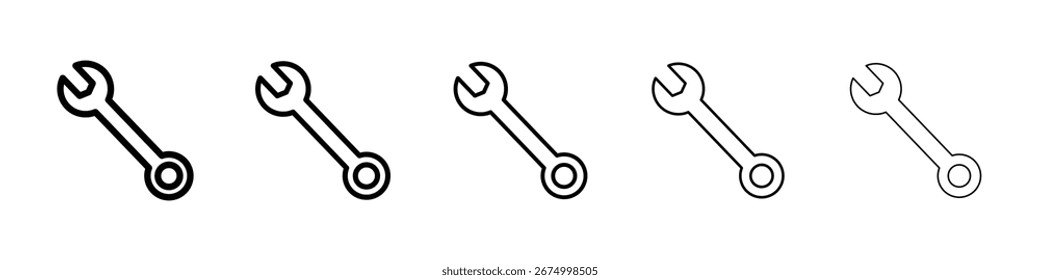 Wrench icon vector collection. EPS 10