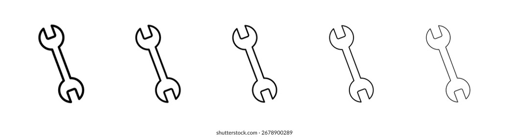 Wrench icon vector collection. EPS 10