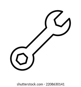 Wrench icon vector color editable