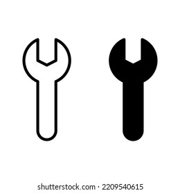 Wrench icon vector color editable