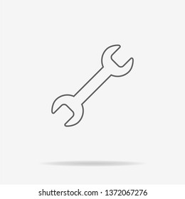Wrench icon. Vector concept illustration for design.