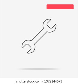 Wrench icon. Vector concept illustration for design.