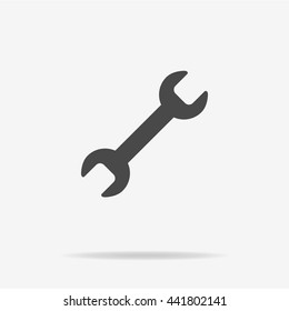 Wrench icon. Vector concept illustration for design.