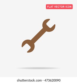 Wrench icon. Vector concept illustration for design.