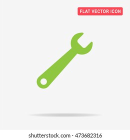 Wrench icon. Vector concept illustration for design.