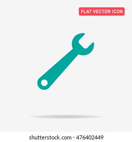 Wrench icon. Vector concept illustration for design.