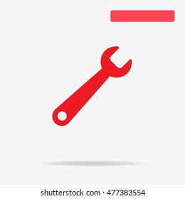 Wrench icon. Vector concept illustration for design.