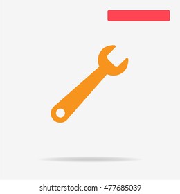 Wrench icon. Vector concept illustration for design.