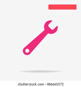 Wrench icon. Vector concept illustration for design.