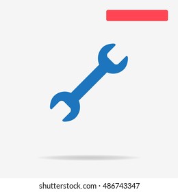 Wrench icon. Vector concept illustration for design.