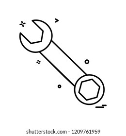 wrench icon vector design