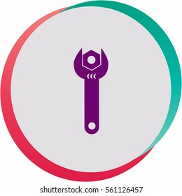 Wrench  icon. Vector design.