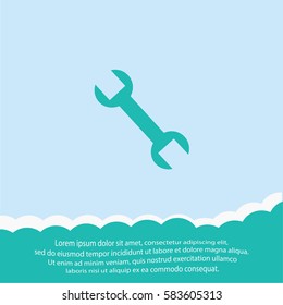 Wrench  icon. Vector design.