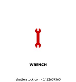 wrench icon. wrench vector design. sign design. red color