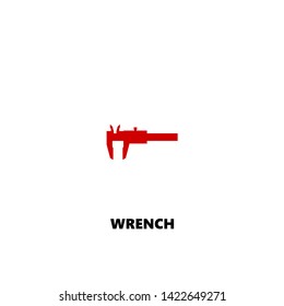 wrench icon. wrench vector design. sign design. red color