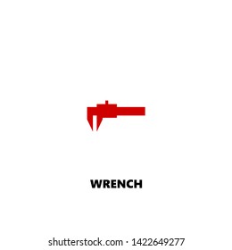 wrench icon. wrench vector design. sign design. red color